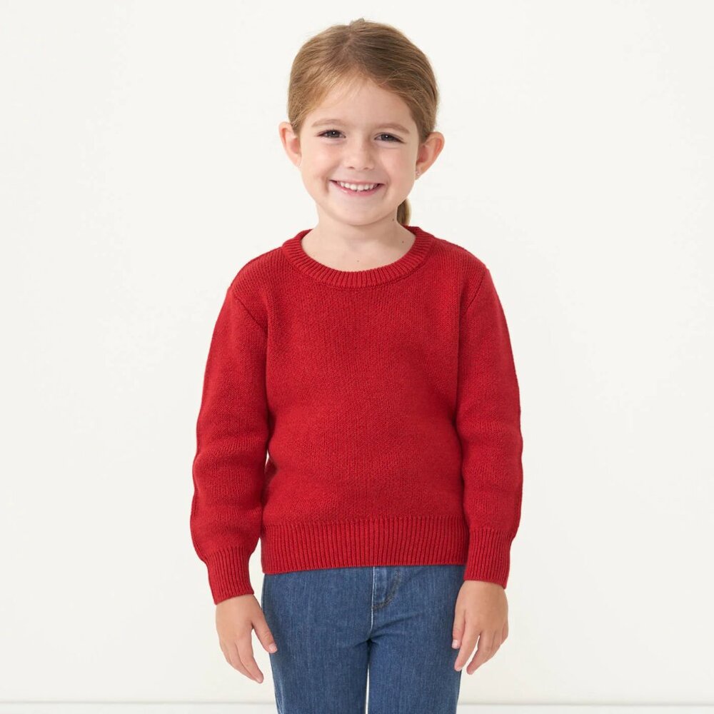 Little Sleepies Holiday Red Knit Sweater (3T)